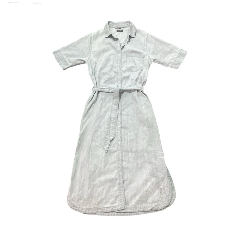 DL1961 Women’s Fire Island 100% Cotton Button Up Maxi Shirt Dress Icicles Medium